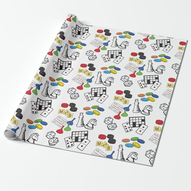 Papier Cadeau Jeux de société et jeux de mots (Déroulé)