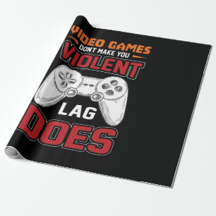 Papier Cadeau Jeux Vidéo Cadeau Gamer Lag fait