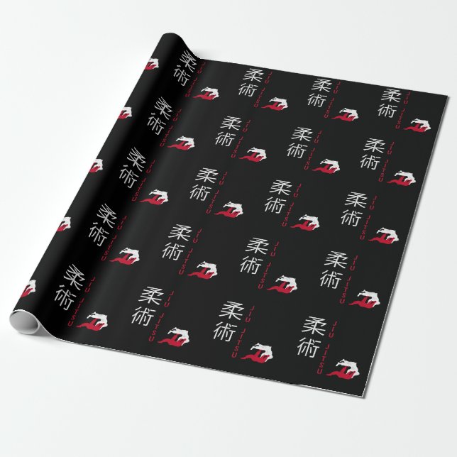 Papier Cadeau Jiu Jitsu Arts martiaux japonais (Déroulé)