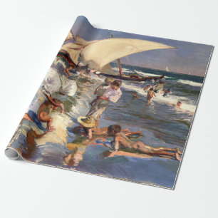 Papier Cadeau Joaquin Sorolla - Valencia Beach by Morning Light
