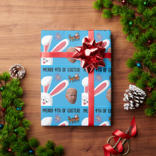 PAPIER CADEAU JOE BIDEN 4 TH EASTER CHRISTMAS FUNNY