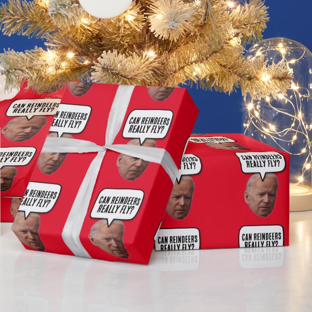 PAPIER CADEAU JOE BIDEN CHRISTMAS CONFUSÉ LES RÉINDEURS VOLER ? (Vacances)