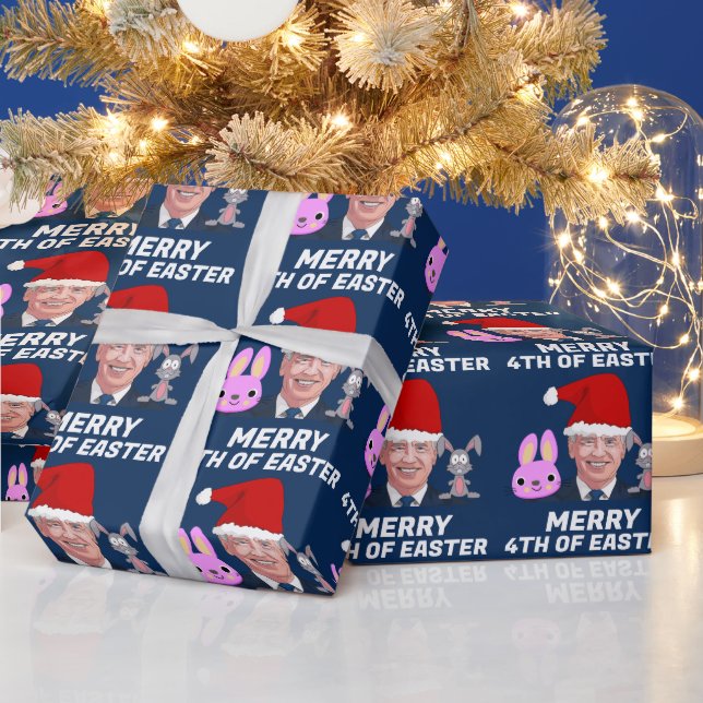 PAPIER CADEAU JOE BIDEN FUNNY CONFUSED CHRISTMAS WRAPPER PAPIER (Vacances)