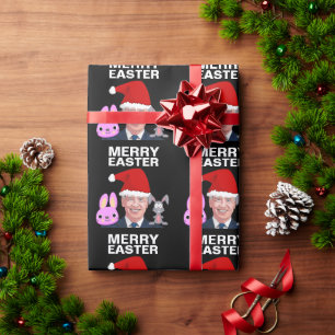 PAPIER CADEAU JOE BIDEN JOE MERRY EASTER CHRISTMAS WRAPPER PAPIE