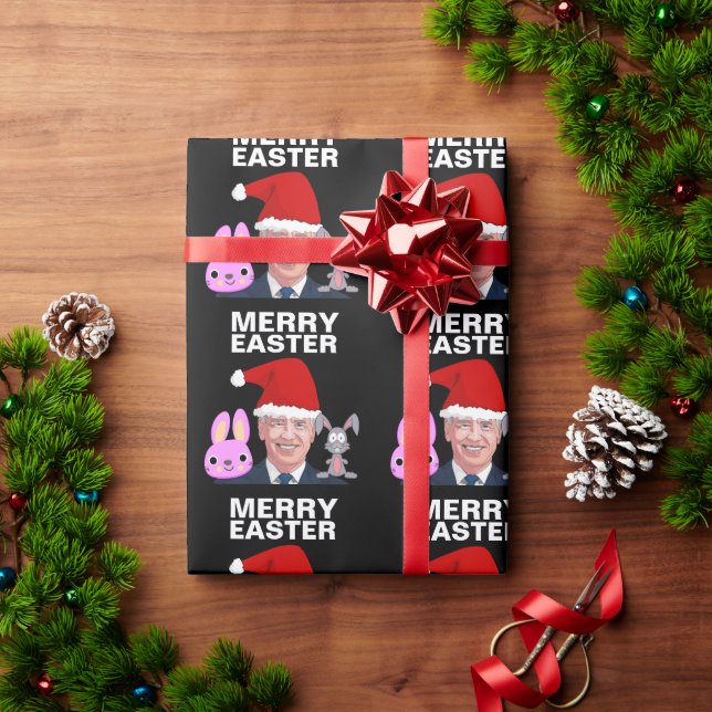 PAPIER CADEAU JOE BIDEN JOE MERRY EASTER CHRISTMAS WRAPPER PAPIE (Cadeau de vacances)