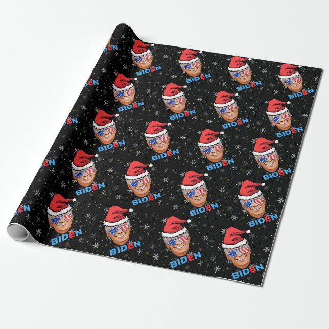 Papier Cadeau joe biden noël santa hat (Déroulé)
