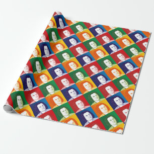 Papier Cadeau Johann Sebastian Bach im Cartoon Stil