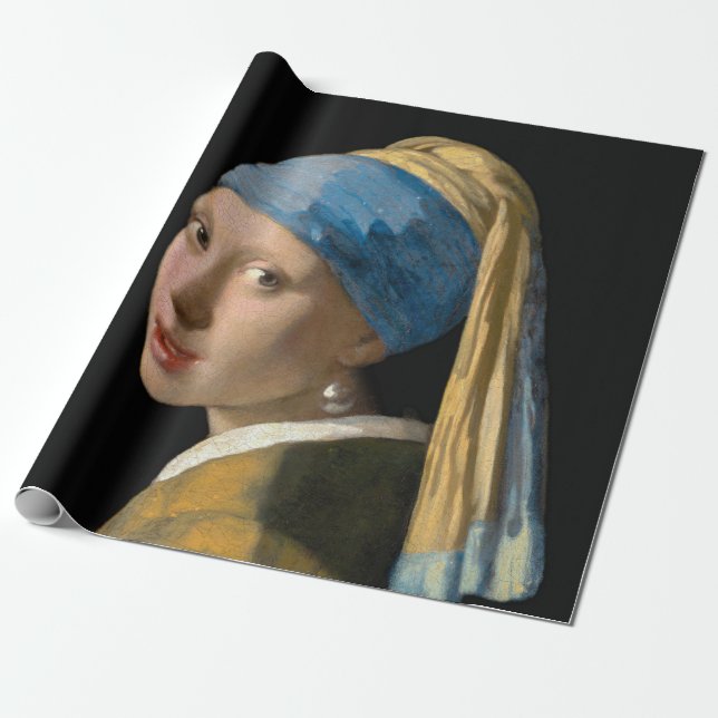 Papier Cadeau Johannes Vermeer - Fille avec une oreille perle (Déroulé)