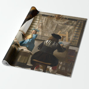 Papier Cadeau Johannes Vermeer - L'Allégorie de la Peinture