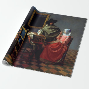 Papier Cadeau Johannes Vermeer - Le verre du vin