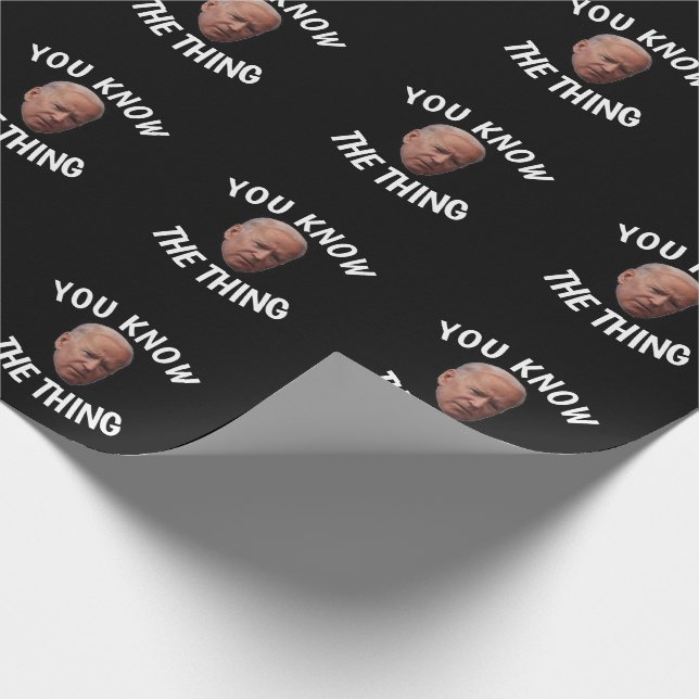 PAPIER CADEAU JOIE BIDEN JE SAIS CE QUE VOUS CONNAISSEZ  (Coin)