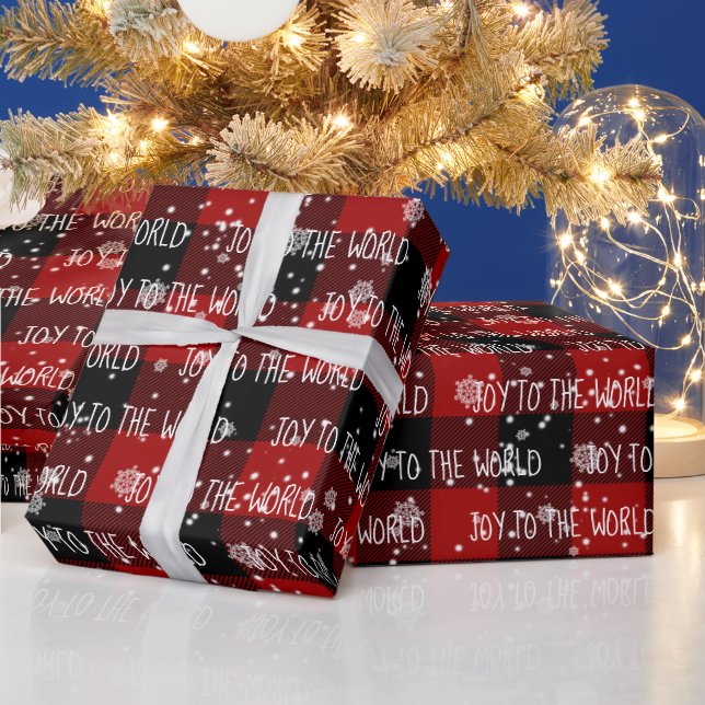 Papier Cadeau JOIE DE Noël AU MONDE Texte (Vacances)