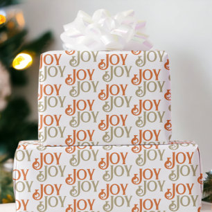 Papier Cadeau Joie de Noël moderne