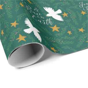 Papier Cadeau Joie et Paix sur Terre Enveloppe cadeau Dove