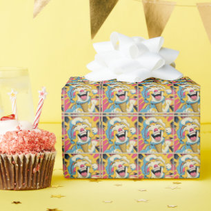 Papier Cadeau Joie Fondante – Explosion de Pop Art de Glace