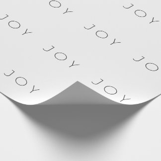 Papier Cadeau Joie Noir Et Blanc Minimaliste Typographie