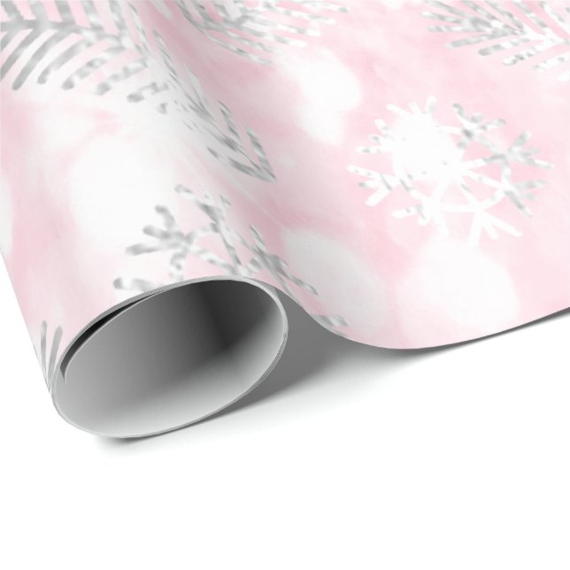 Papier Cadeau Joie rose Parties scintillant Noël Arbre vacances  (Coin rond)