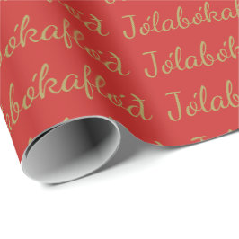 Papier Cadeau Jólabókaflóð Livre rouge de Noël Inondation