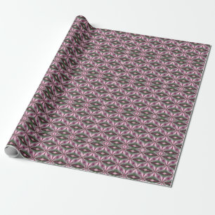Papier Cadeau Joli Bloc De Couleur Étitré Rose Et Vert
