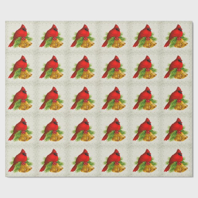Papier Cadeau Joli Cardinal Elegant Enveloppement Cadeau - SRF (Plat)