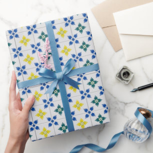 Papier Cadeau Joli carreaux de Lisbonne ou motif azulejo