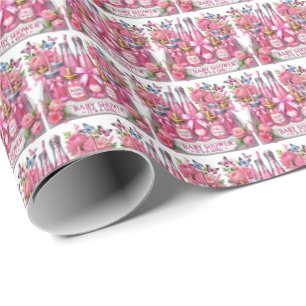 Papier Cadeau Joli carrelage filles baby shower
