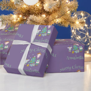 Papier Cadeau Joli Casse-Noisette Personnalisé Violet Noël