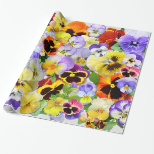 Papier Cadeau Joli Collage Pansy