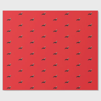 Papier Cadeau joli dachshund de noël