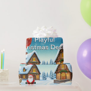 Papier Cadeau Joli design de Noël enjoué
