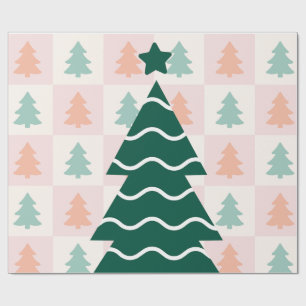 Papier Cadeau  Joli design de Noël pour un sapin de Noël. 