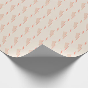 Papier Cadeau joli éclair rose esthétique preppy