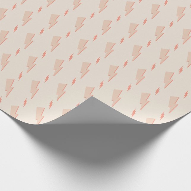 Papier Cadeau joli éclair rose esthétique preppy (Coin)