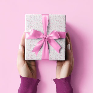 Papier Cadeau Joli en rose Pois aléatoires dimensionnés rose