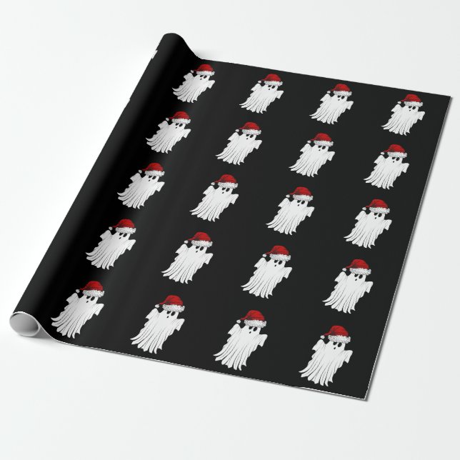 Papier Cadeau Joli fantôme de Noël (Déroulé)