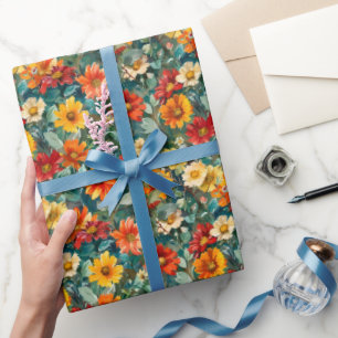 Papier Cadeau Joli Fleur sauvage