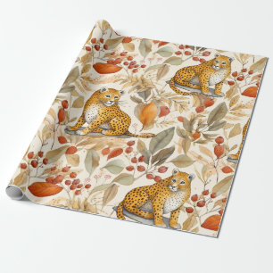 Papier Cadeau Joli léopard Wild Cat Nature Faune animale