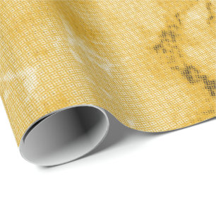 Papier Cadeau Joli look de marbre jaune doré
