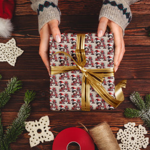 Papier Cadeau Joli lutin de Noël Lettre de fête A