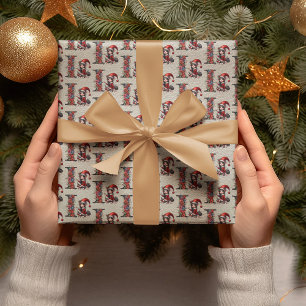 Papier Cadeau Joli lutin de Noël Lettre de fête I
