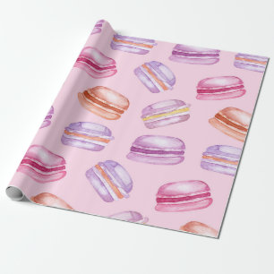 Papier Cadeau Joli Macarons imprimé papier d'emballage
