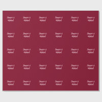 Joli Minimaliste Rouge Bourgogne Calligraphie Nom