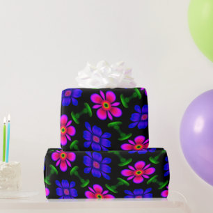 Papier Cadeau Joli Motif de fleurs roses