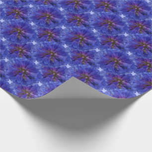 Papier Cadeau Joli Motif de Pententats Bleus
