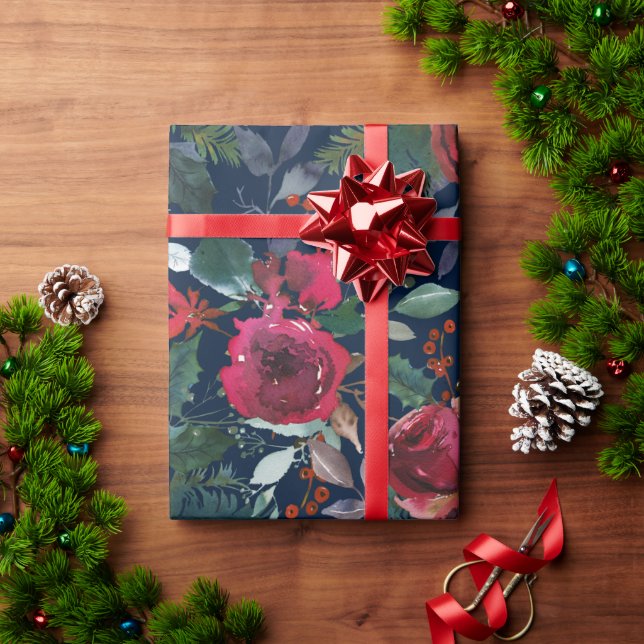 Papier Cadeau Joli Noël Grenadine Rouge Mistletoe Noël (Cadeau de vacances)