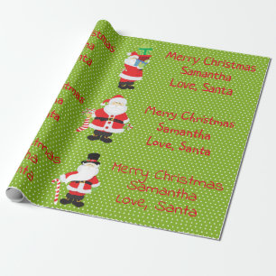 Papier Cadeau Joli Noël Personnalisé Père Noël De Père Noël