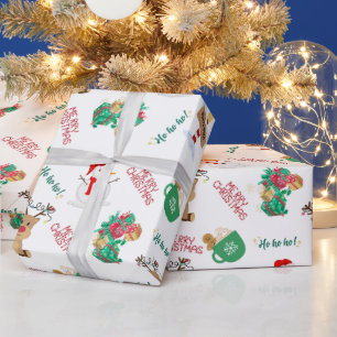 Papier Cadeau Joli Noël pour enfants festif