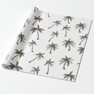 Papier Cadeau Joli Palmiers sans mer Motif, Cadeau d'été