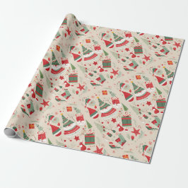 Papier Cadeau Joli papier d'emballage de noël.