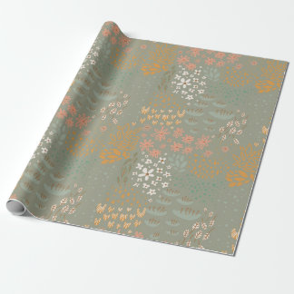 Papier Cadeau Joli papier d'emballage floral Boho